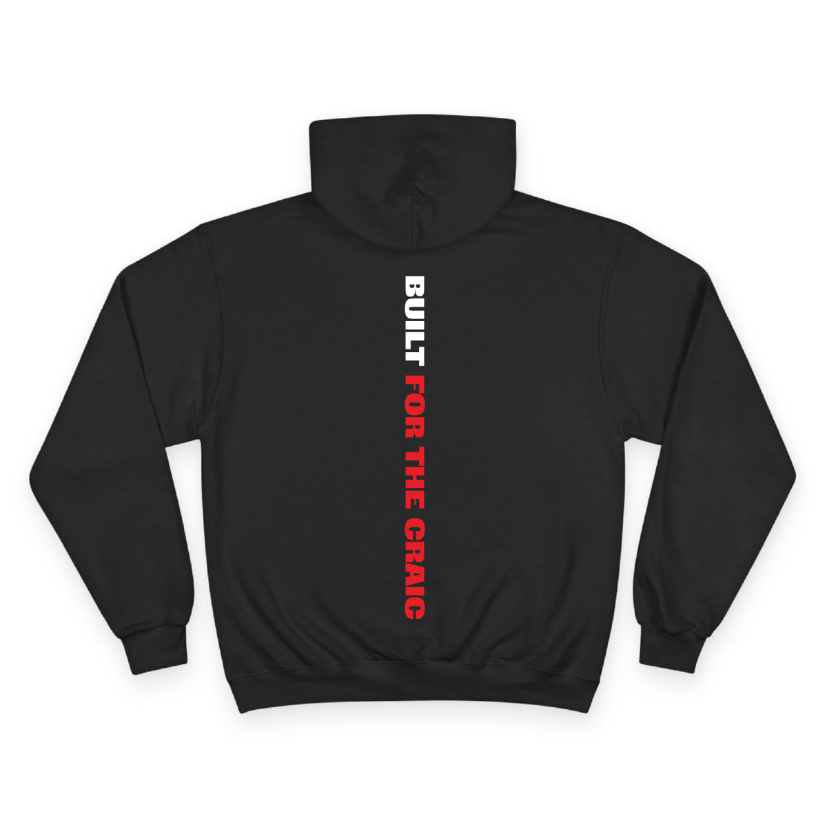 Back view of the For The Craic Built For The Craic Hoodie - Black
