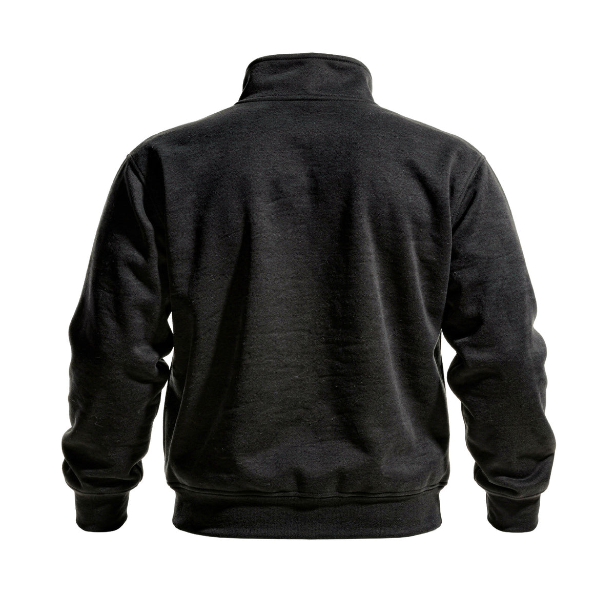 Back view of the For The Craic FTC Stripe (Text) Quarter-Zip - Black