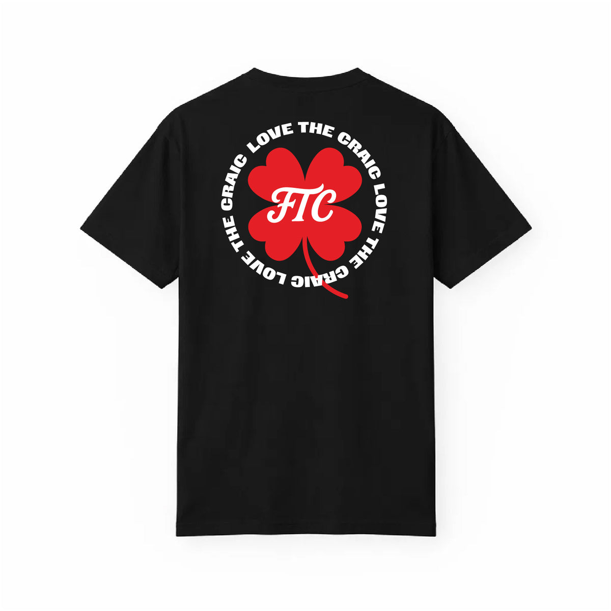 Back view of the For The Craic Love The Craic Tee - Black