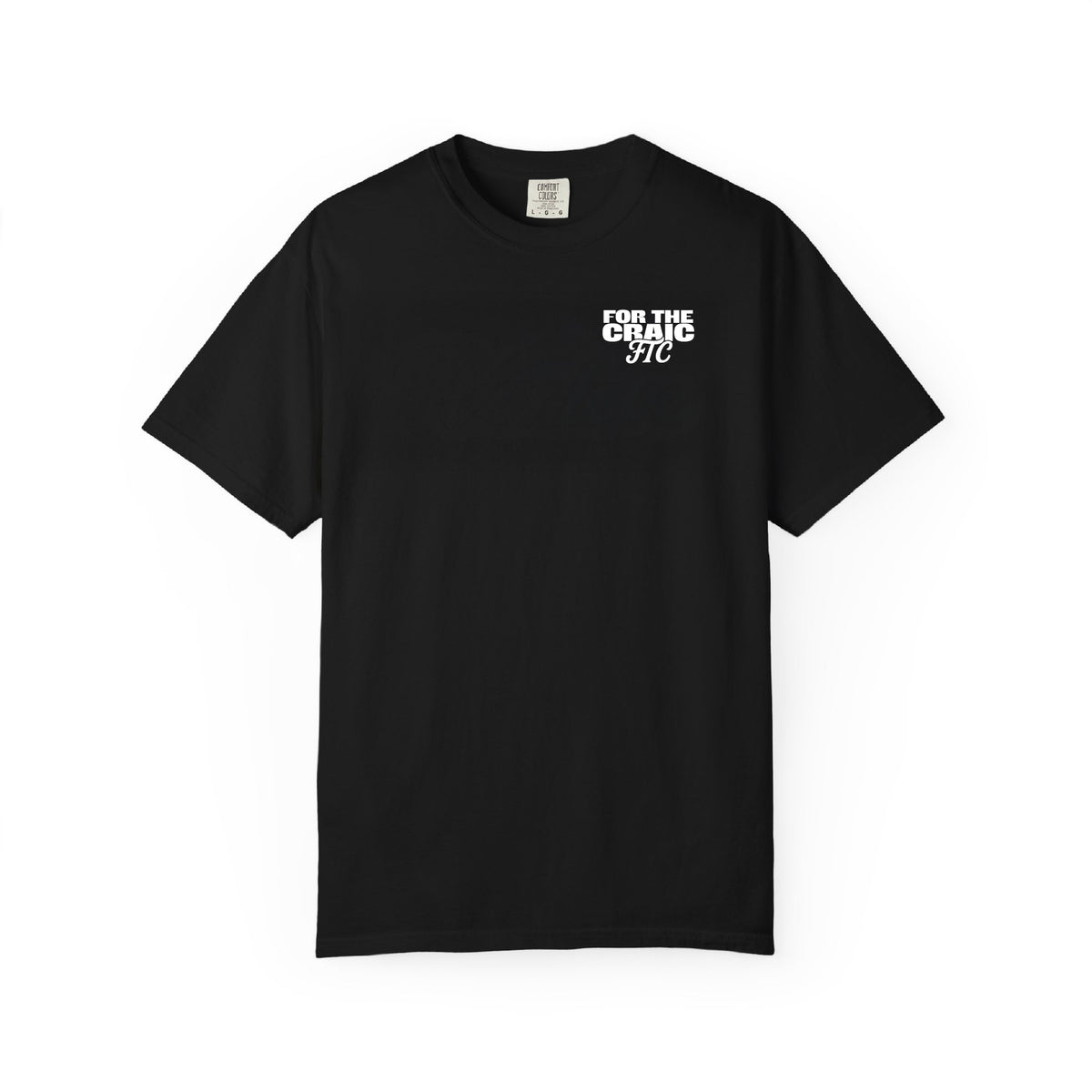 Front view of the For The Craic Some Yoke Tee - Black